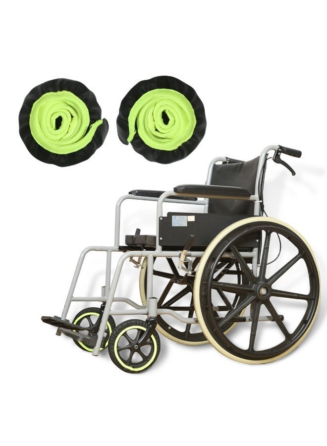Ehucon PVC Wheelchair Wheel Covers -Durable Floor Protectors-10-Second Installation,Noise-Free & Waterproof,Zero Scratches on Wood/Marble,All-Weather Design - Image 1