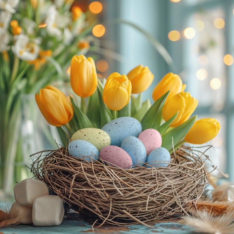 Kidum بيض عيد الفصح المنقط من كيدوم 36 قطعة لتزيين الأواني، بيض بلاستيكي مزيف لتزيين الأطباق، عرض الربيع وزينة عيد الفصح، تزيين الأواني - Image 4