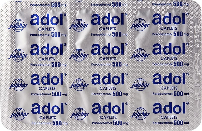 Adol Paracetamol 500mg Caplets - 96 Count - Image 2