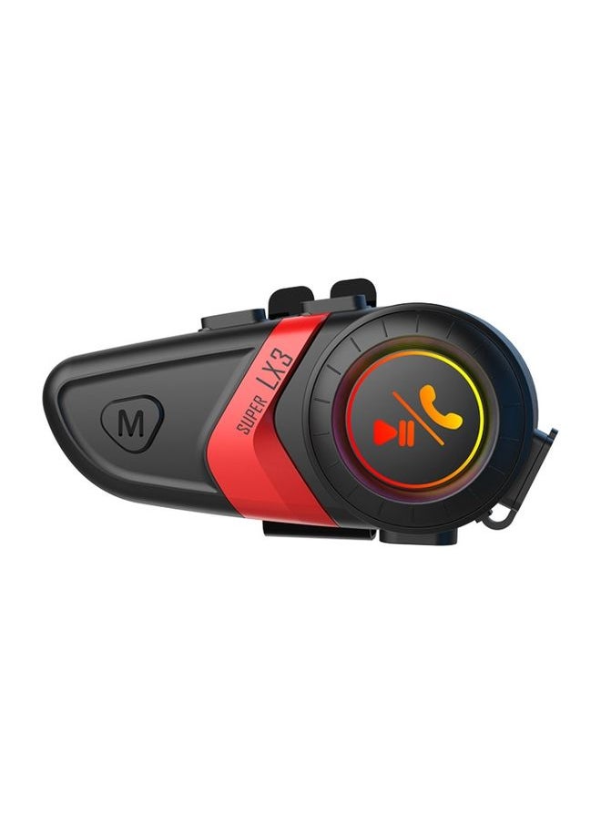 Generic - Motorcycle Helmet Call Music Navigation Bluetooth Headset, Color: Red(Hard Pipe Microphone) - Image 1