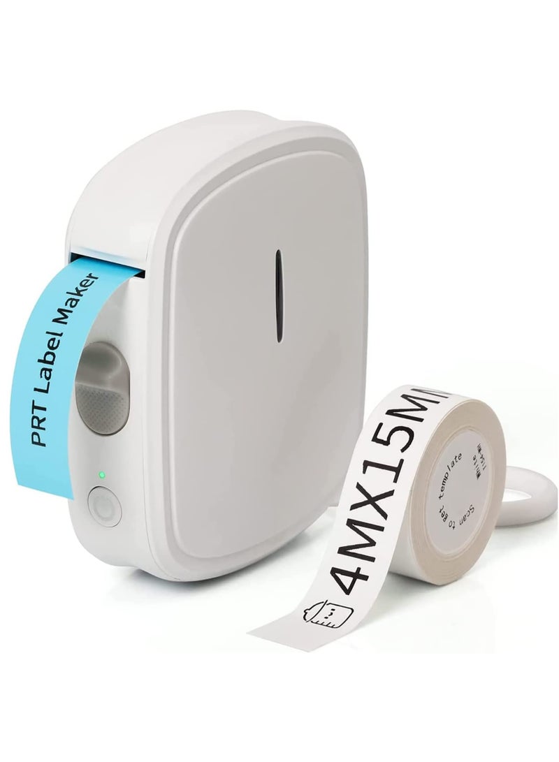 SYOSI Portable Bluetooth Label Printer for Storage Shipping, Barcode Mailing Office Home Organizing, Sticker Maker Mini Label Maker with Multiple Templates(adhesive labels X2) - Image 1