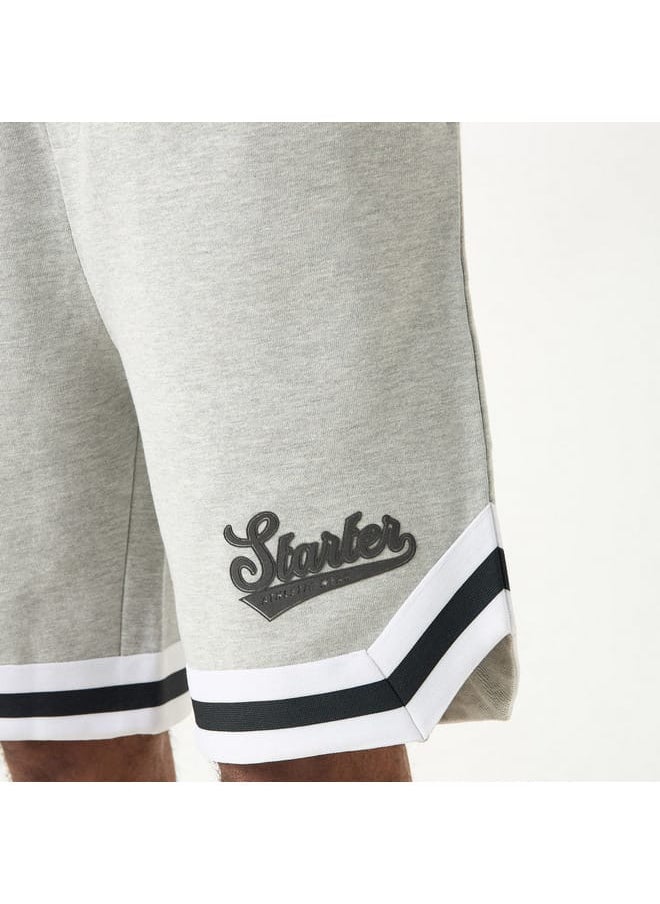 STARTER - Starter Logo Print Shorts with Pockets and Drawstring Closure - Image 1