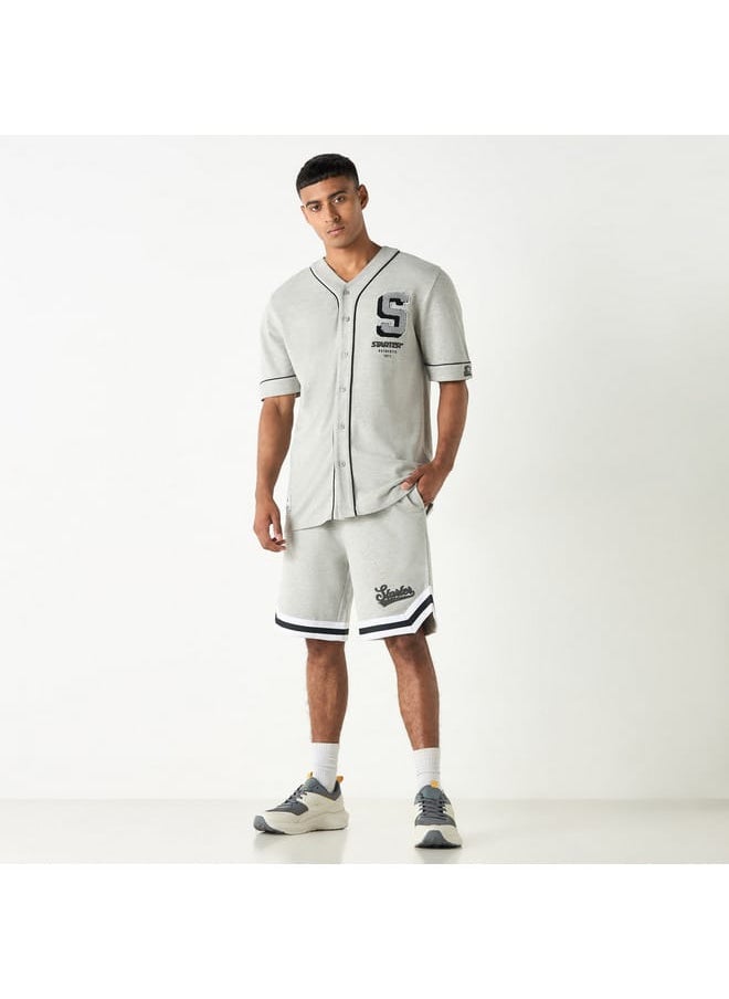STARTER - Starter Logo Print Shorts with Pockets and Drawstring Closure - Image 1