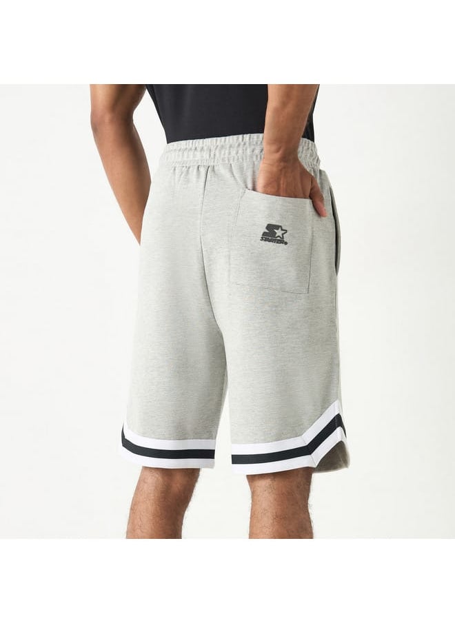 STARTER - Starter Logo Print Shorts with Pockets and Drawstring Closure - Image 1