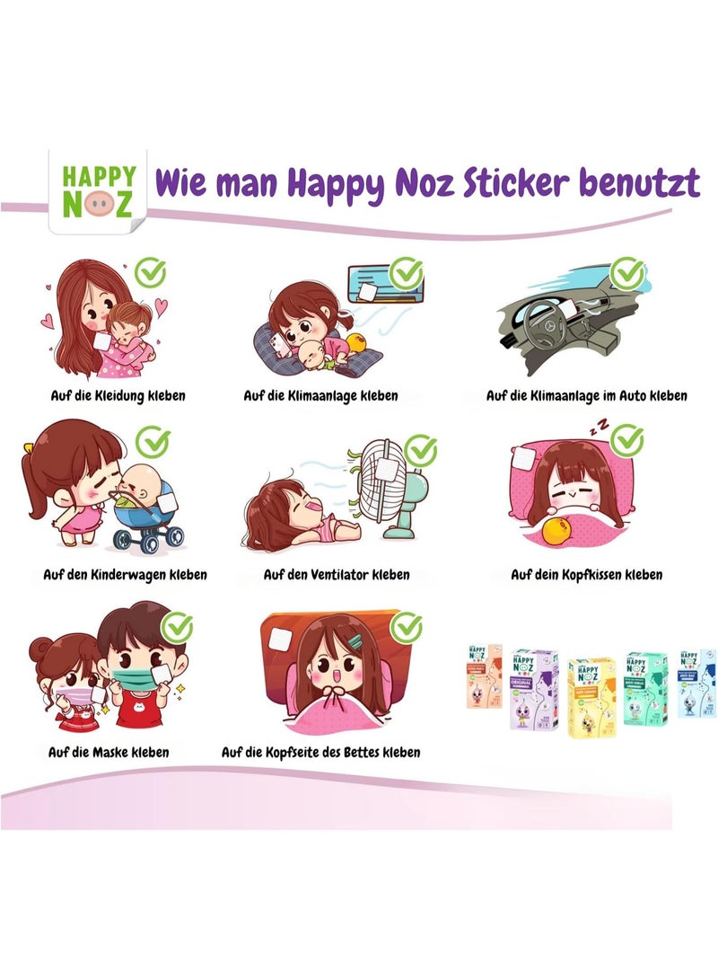 Happy Noz Organic Nasal Patch for Kids | PM2.5 Detox, Clove Oil | Natural Allergy & Congestion Relief | 6 Pcs - Image 2