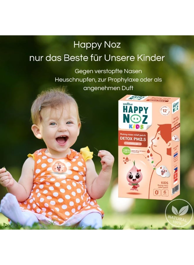 Happy Noz Organic Nasal Patch for Kids | PM2.5 Detox, Clove Oil | Natural Allergy & Congestion Relief | 6 Pcs - Image 3