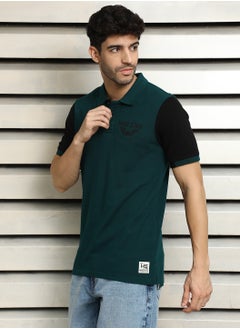 Polo Collar Colorblocked Teal T-shirt for Men with Typographic Design - pzsku/Z3B3F35DBF5226536B766Z/45/_/1720912608/8ba6f499-96df-4238-a1c3-654e5c08298b