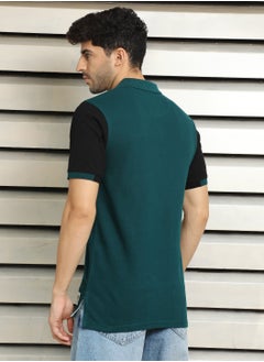 Polo Collar Colorblocked Teal T-shirt for Men with Typographic Design - pzsku/Z3B3F35DBF5226536B766Z/45/_/1721540928/be5ea4eb-034b-4983-8dd3-a198363212ca