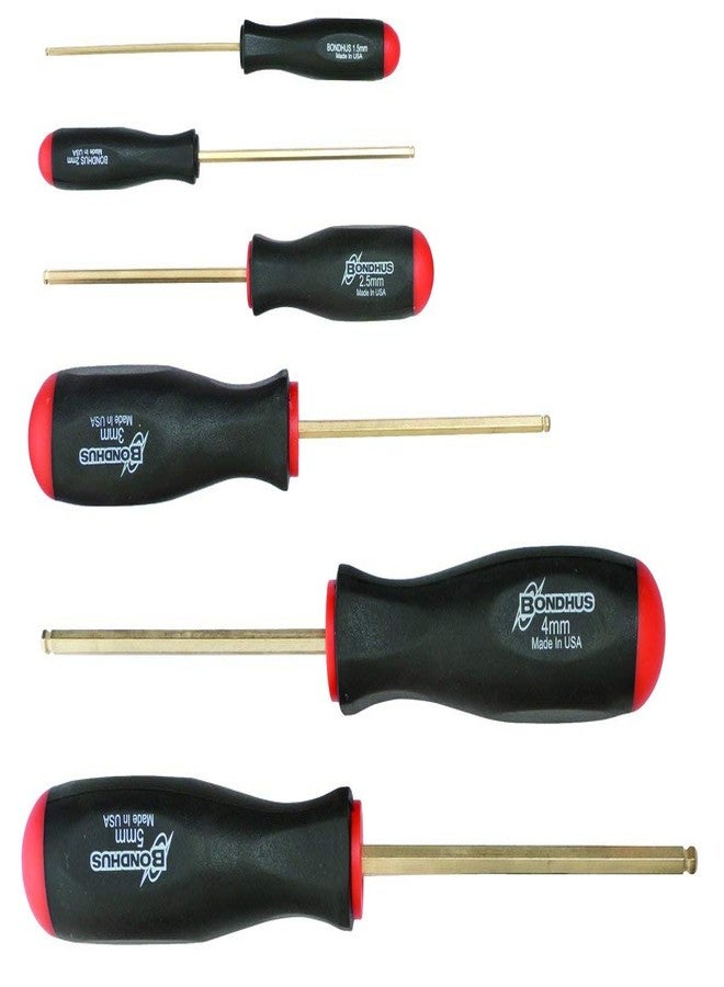 Bondhus 38686 Set of 6 Balldriver Screwdrivers with GoldGuard Finish, sizes 1.5-5mm - Image 2