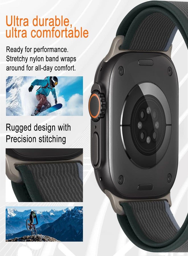 surundo Trail Loop Nylon Band - Compatible with Apple Watch Ultra 2 Band/Ultra Bands 49mm 45mm 44mm Men Women, Braided Elastic Weave Sport Strap for iWatch Ultra 2, iWatch Ultra Series 10 46mm SE/9/8/7/6/5 - Image 4