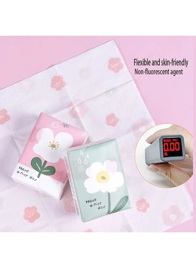 مناديل الزهور اللطيفة 3 عبوات - مناديل ناعمة صغيرة محمولة للسفر والمنزل والمكتب - Image 3