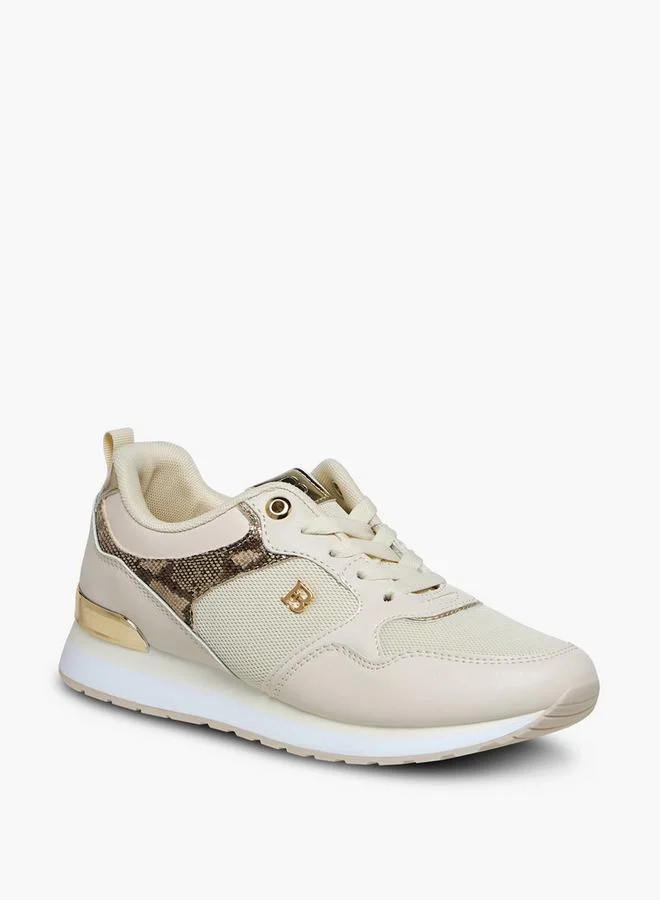 Flora Bella By Shoexpress Flora Bella Panelled Lace-Up Sneakers With Pull Tab