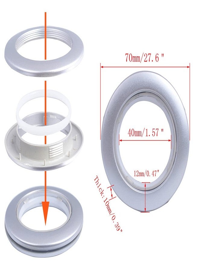 Mangood 32 Pack Curtain Grommet, Inner Diameter 1-9/16"(40mm) Curtain Eyelet Rings Roman Ring Grommet Curtains Grommets kit for Casement Eyelet Tool Accessory (Silver) - Image 3