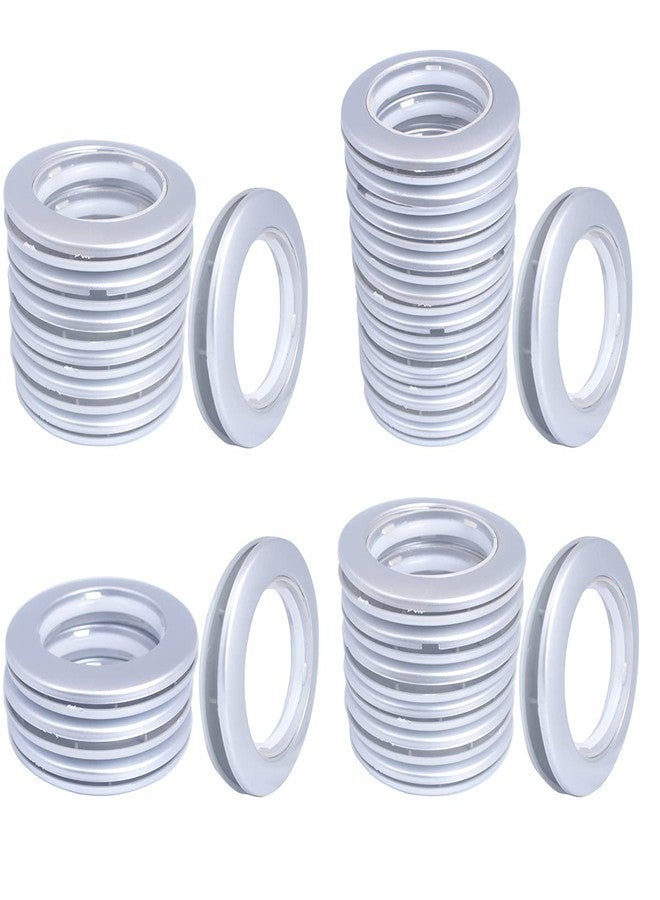 Mangood 32 Pack Curtain Grommet, Inner Diameter 1-9/16"(40mm) Curtain Eyelet Rings Roman Ring Grommet Curtains Grommets kit for Casement Eyelet Tool Accessory (Silver) - Image 1