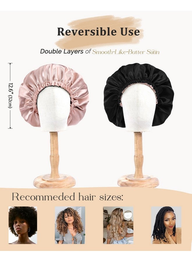 YANIBEST Satin Bonnet Silk Bonnet Hair Bonnet For Sleeping Hair Bonnets For Women Curly Natural Hair - Image 4