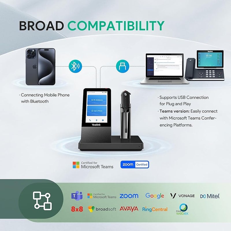 WH67 UC DECT Wireless Headset | Unified Communications, Convertible Wearing Style, (Specific features not detailed in input but assumed compatible with previous WH63 details for base) - Image 5