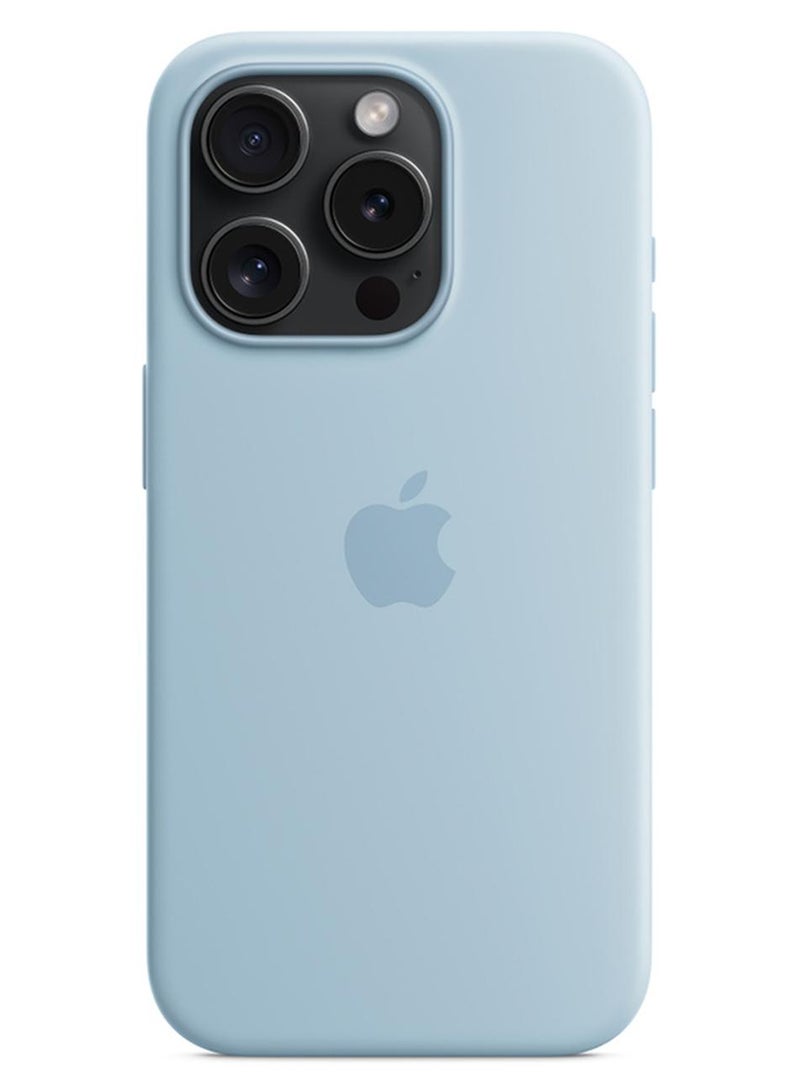 Apple iPhone 15 Plus Silicone Case With MagSafe Light Blue - Image 1