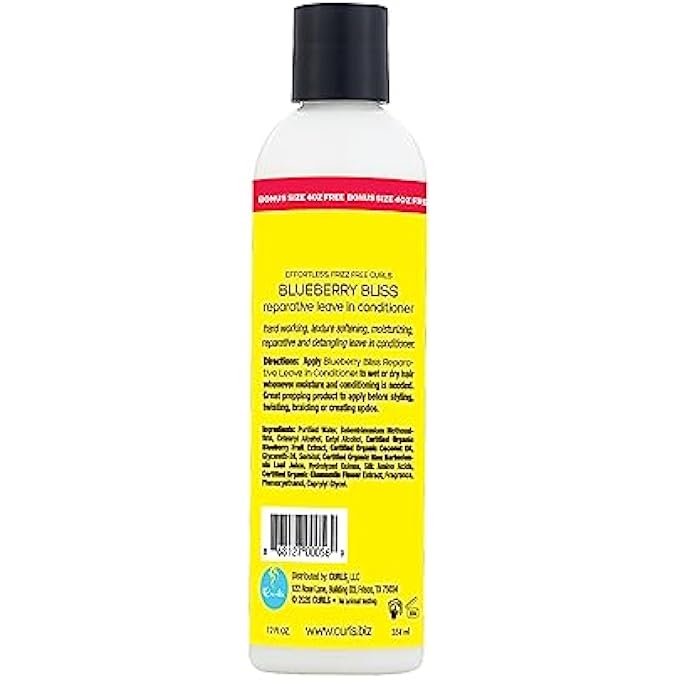 Curls BLUEBERRY BLISS REPARATIVE LEAVE IN CONDITIONER - 12 OZ, HELPS REPAIR DAMAGE AND PREVENT BREAKAGE, CONDITIONER FOR CURLY HAIR, WAVY, AND COILY HAIR TYPES - Image 2