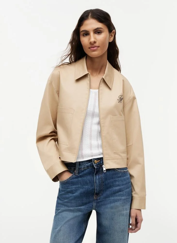 Tommy Hilfiger Logo Patch Pocket Twill Short Jacket