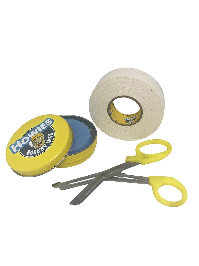 Howies Hockey Tape Bundle With Scissor and Wax for Ice Hockey Includes White Tape Scissor and Tin of Wax - Image 2