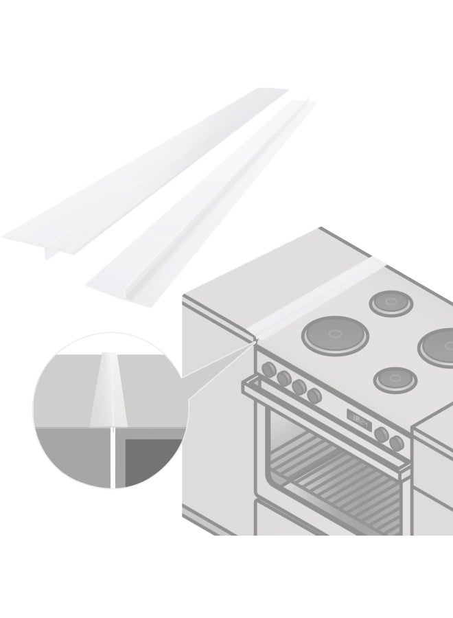 ddLUCK غطاء فراغ الموقد من السيليكون 2 عبوة بطول 25 بوصة لملء الفجوات بين الموقد والأجهزة المطبخية - Image 1