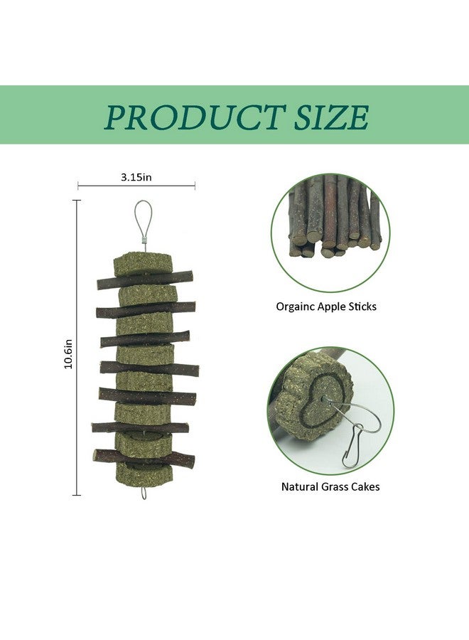 ألعاب مضغ للأرانب والهامستر وكعكات العشب وألعاب مضغ على شكل قلب ومكافآت للحيوانات الأليفة للأرانب والهامستر والشنشيلة وخنازير غينيا قطعتان - Image 4
