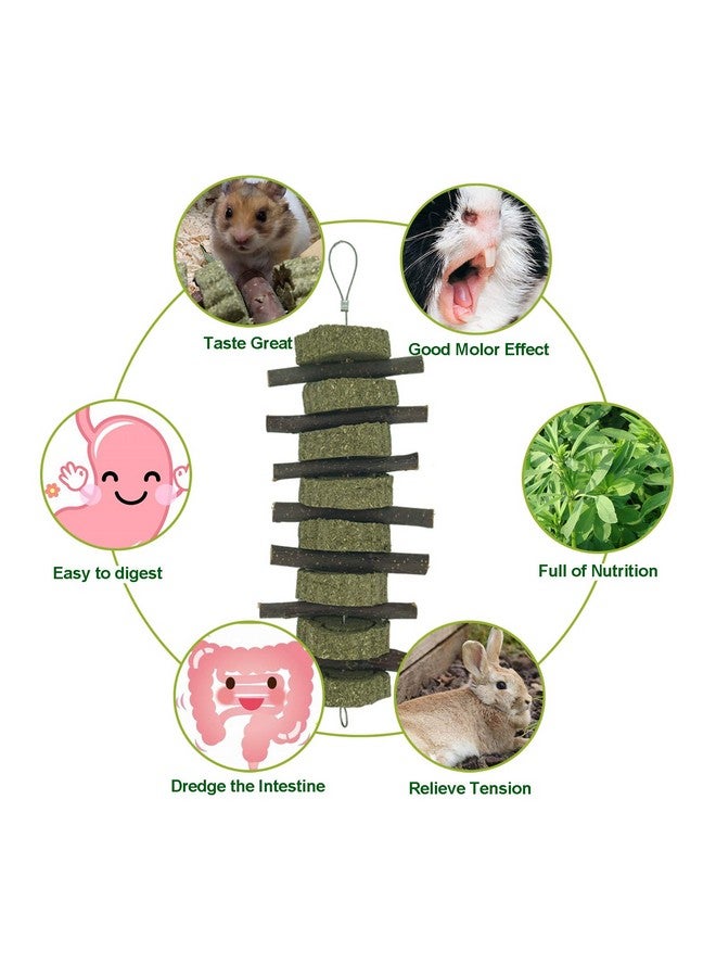 ألعاب مضغ للأرانب والهامستر وكعكات العشب وألعاب مضغ على شكل قلب ومكافآت للحيوانات الأليفة للأرانب والهامستر والشنشيلة وخنازير غينيا قطعتان - Image 3