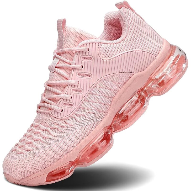 Luogoks Womens Walking Running Shoes Air Cushion Basketball Sneakers Fashion Tennis Breathable Sport Gym Fitness Cross Trainers Shoes - Image 1