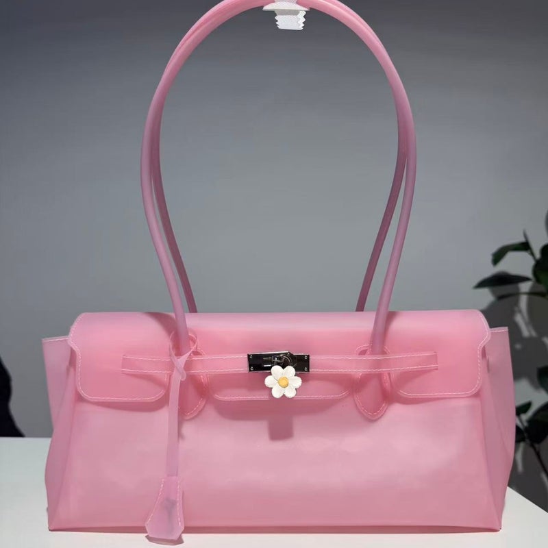 2026 Summer Cute Polka Dot Transparent TPU Jelly Tote Bag - Image 3