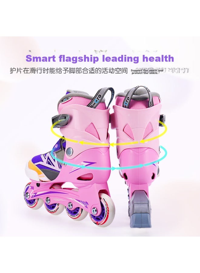 M-cro Micro Inline Skates For Boys And Girls, Roller Skating Sports Roller Skates, 906m Pink Set, Size M - Image 5