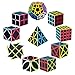 Roxenda Speed Cube Set of 10 2x2 3x3 4x4 Skew Ivy Axis Fisher Megaminx Pyramid and Windmill Carbon Fiber Sticker Magic Collection Educational Toys for Children and Adults - Image 3