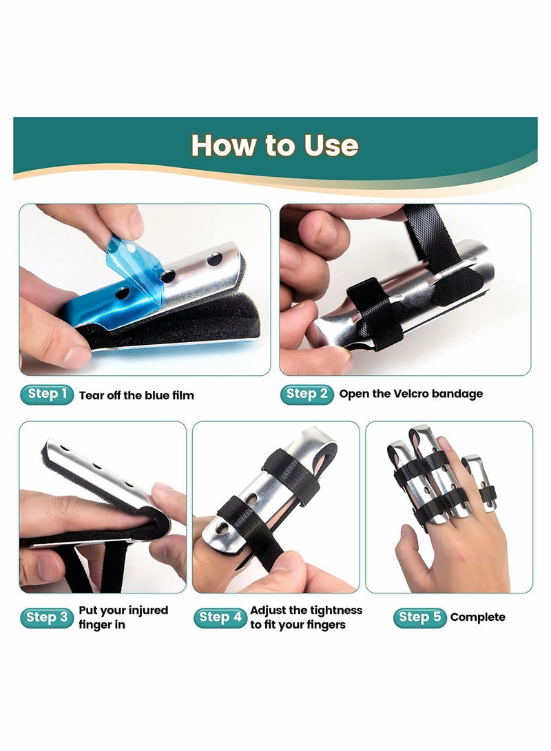 Finger Splint, 3 Size Aluminum Finger Splints, Metal Finger Support - Image 4