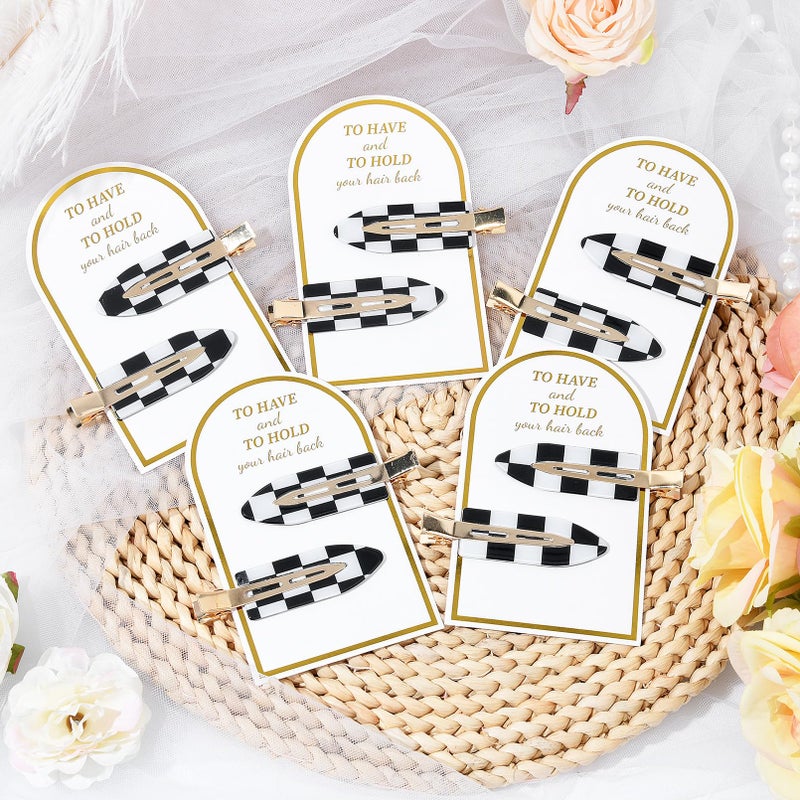 Aileam 20PCS Bridesmaid Hair Clips No Bend Hair Clips Bridesmaid Hair Accessories Gifts Makeup Creaseless Glitter Hair Clip for Bride Women Girls(20Pcs/10Cards) - Image 5