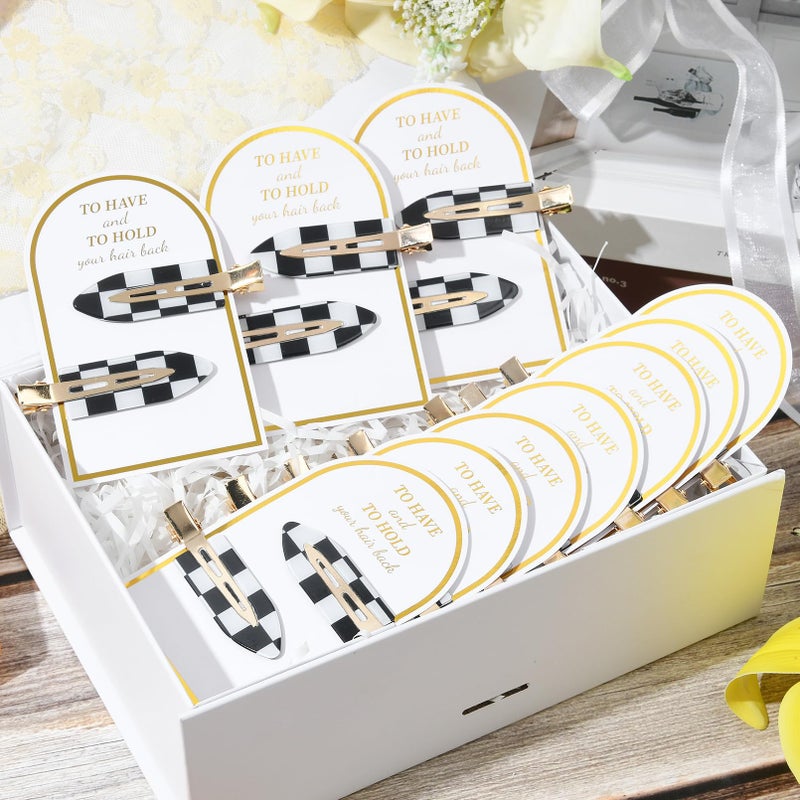 Aileam 20PCS Bridesmaid Hair Clips No Bend Hair Clips Bridesmaid Hair Accessories Gifts Makeup Creaseless Glitter Hair Clip for Bride Women Girls(20Pcs/10Cards) - Image 4