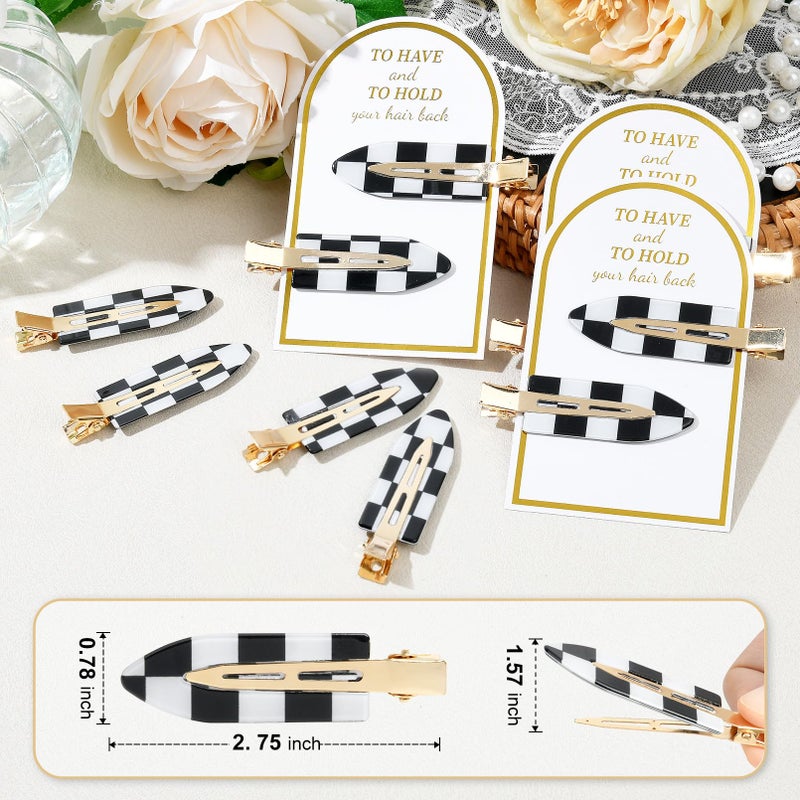 Aileam 20PCS Bridesmaid Hair Clips No Bend Hair Clips Bridesmaid Hair Accessories Gifts Makeup Creaseless Glitter Hair Clip for Bride Women Girls(20Pcs/10Cards) - Image 2
