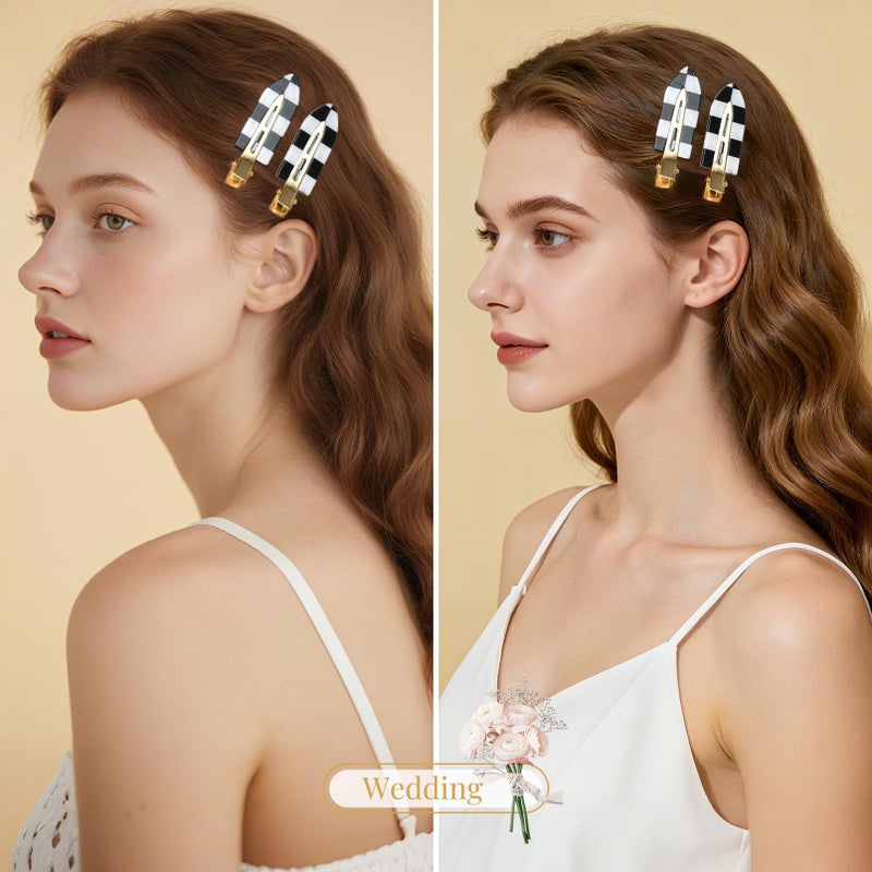 Aileam 20PCS Bridesmaid Hair Clips No Bend Hair Clips Bridesmaid Hair Accessories Gifts Makeup Creaseless Glitter Hair Clip for Bride Women Girls(20Pcs/10Cards) - Image 3