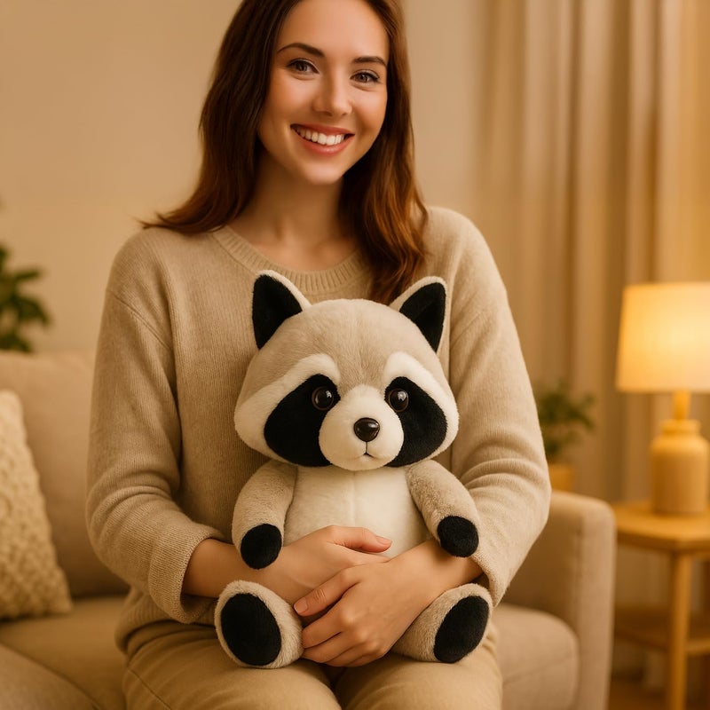 WEIGEDU Coon Raccoon Stuffed Animals, Raccoon Plush Toys for Boy Girl Kids Birthday, 12 inches - Image 5