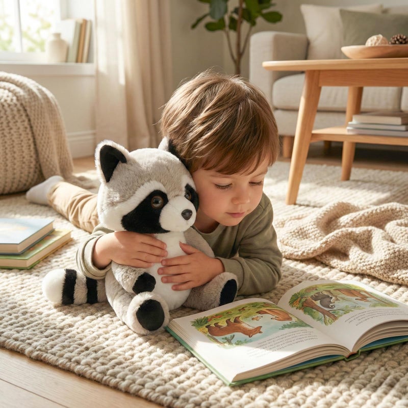 WEIGEDU Coon Raccoon Stuffed Animals, Raccoon Plush Toys for Boy Girl Kids Birthday, 12 inches - Image 3