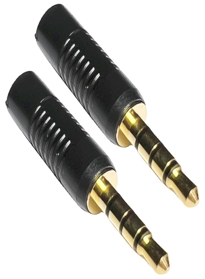 CESS 3.5mm TRRS Male Plug to 2.5mm TRRS Female Adapter, 4 Pole, Gold-Plated Connectors, Black Plastic Housing, 2 Pack - Image 4