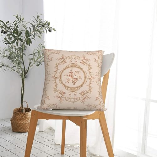 Keebik French Vintage Country Throw Pillow Covers Set of 2 Cushion Covers for Couch Home Bed Living Room Decorative Pillow Cases 18x18 Inch - Image 5
