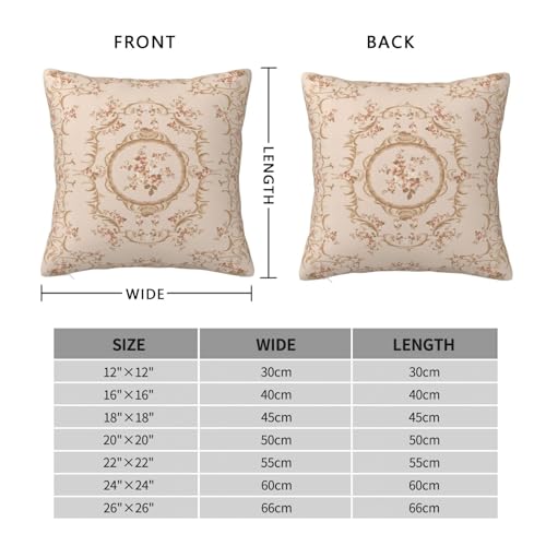 Keebik French Vintage Country Throw Pillow Covers Set of 2 Cushion Covers for Couch Home Bed Living Room Decorative Pillow Cases 18x18 Inch - Image 2