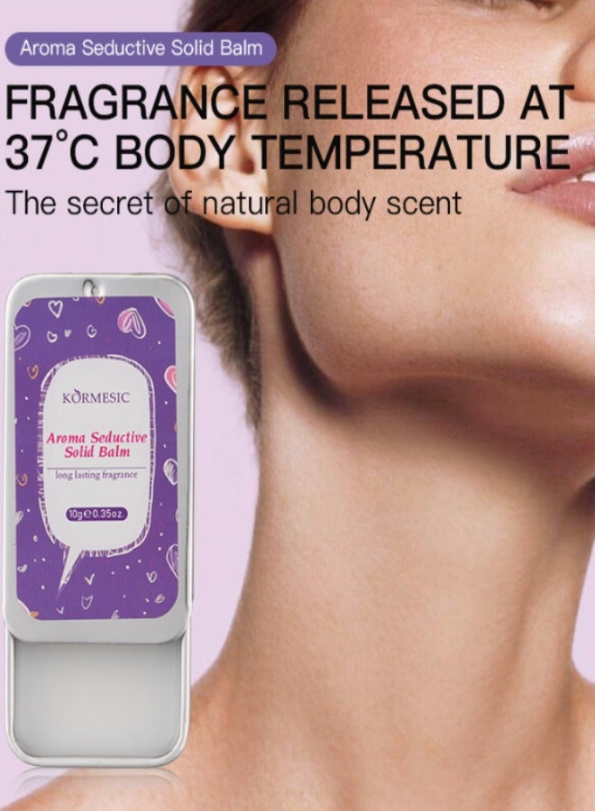 Kormesic العطر الصلب سهل الاستخدام، محمول، عطر زهري، آمن، متعدد الوظائف، طبيعي، مناسب للنساء، عطر يدوم طويلاً - Image 1