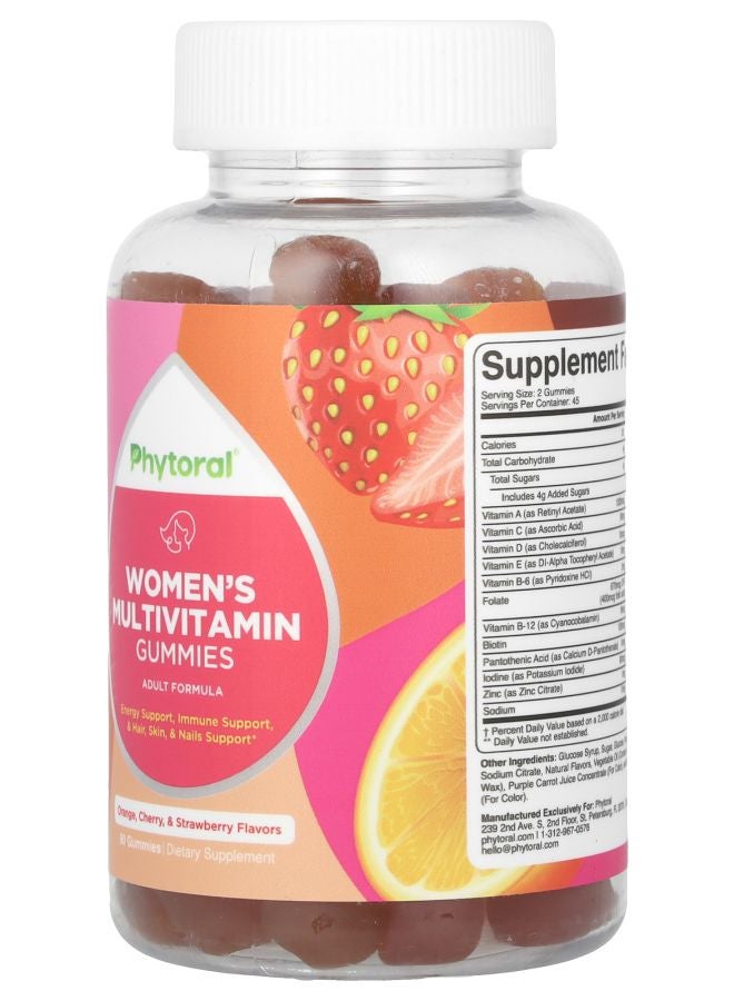 Phytoral Women's Multivitamin Gummies Orange Cherry & Strawberry 90 Gummies - Image 2