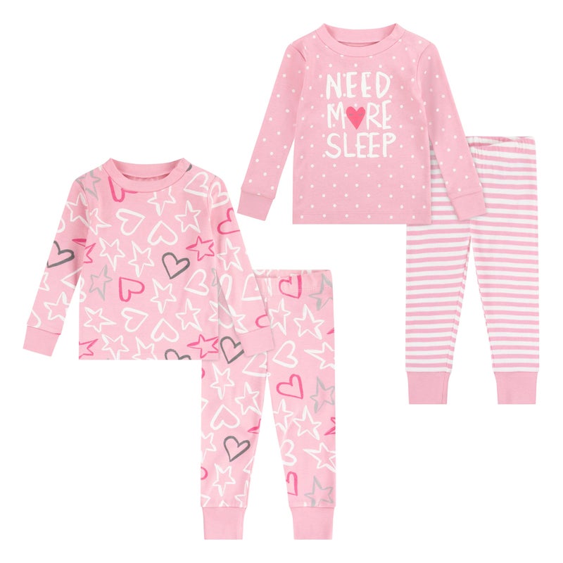 HUGGIES Long Sleeve Pajama 4-Piece Set - Image 1
