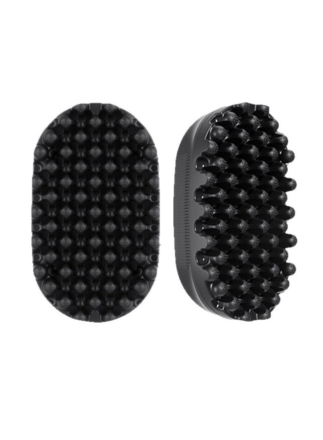 فرشاة شامبو لتدليك فروة الرأس للاستحمام، فرشاة تنظيف فروة الرأس بشعيرات سيليكون ناعمة لنمو الشعر وعلاج القشرة، فرشاة تدليك الشعر بالزيت الجاف والمبلل للعناية بالشعر وفروة الرأس لجميع أنواع الشعر، فرشاة تجعيد الشعر المتينة - Image 2