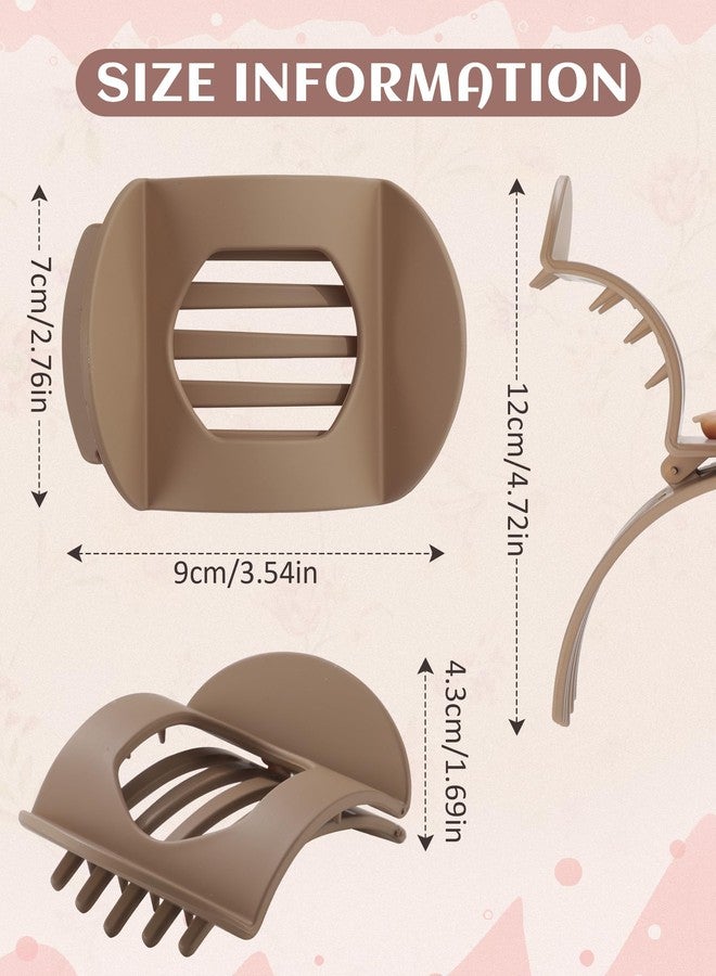 CHLINS 6 PCS Flat Hair Clips for Women Medium Non-slip Flat Claw Clip Strong Grip Hair Claw Clips Hair Barrettes for Women - Image 2