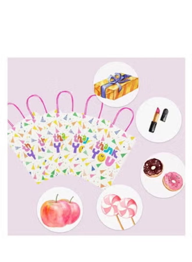 fantasize Gift Bags, Thank You Party Favor Goodie Bags, Suitable for Children's Birthday Gifts, Small Parties, Cute Paper Colorful Shopping Bags with Handles(20 Pcs) - Image 3