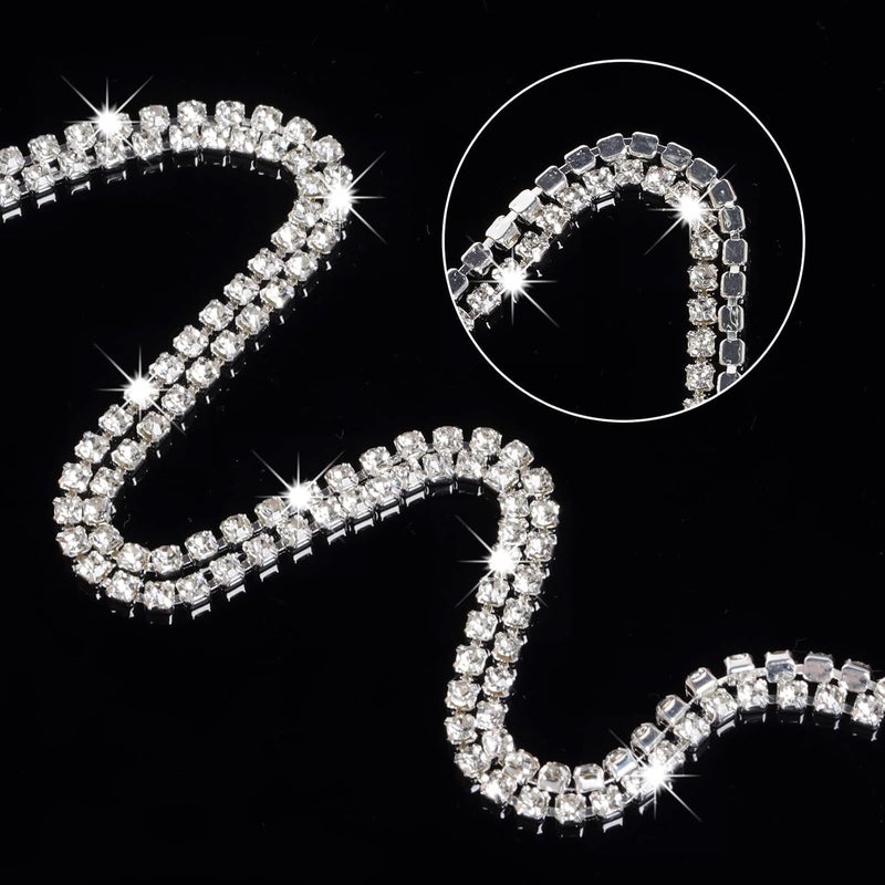 Shidara 6 PCS PREMIUM Sparkling Rhinestone Hair Jewelry for Braids Ponytails and Loose Hairstyles Ideal Festival Wedding Prom 6 Pcs Silver Shidara - Image 4