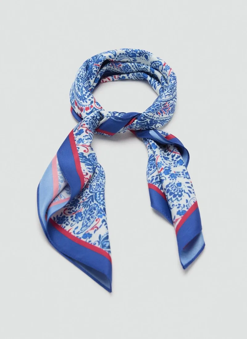 MANGO Paisley Print Scarf