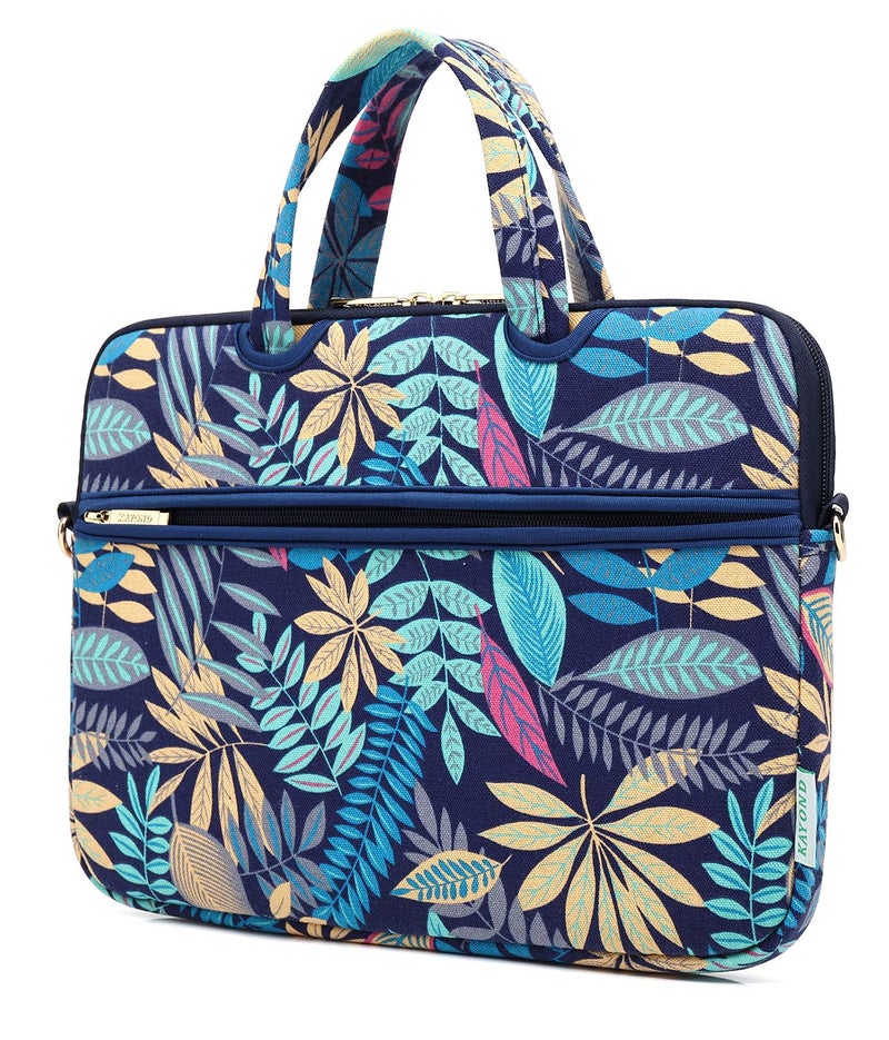kayond Forest Series Bule Patten Waterproof Laptop Shoulder Messenger Bag Case Sleeve for 12 Inch 13.3 Inch Laptop - Image 3